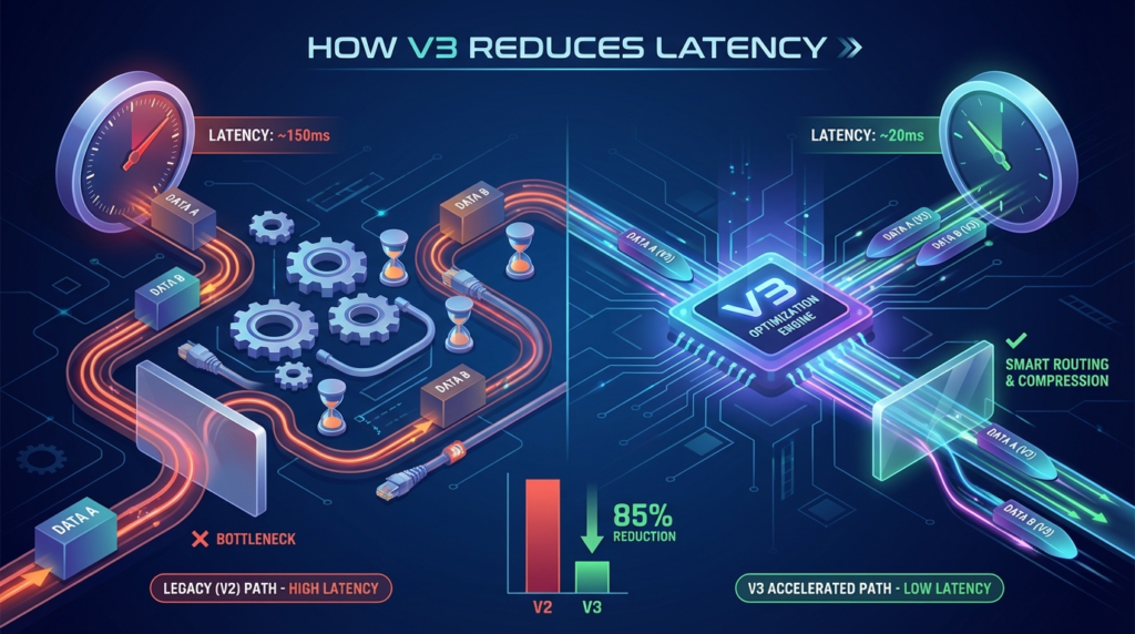 How V3 reduces latency