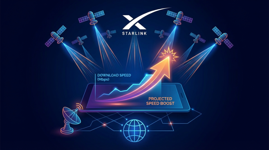 Starlink internet speed jump
