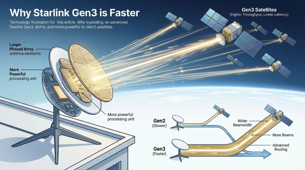 Why Starlink Gen3 faster