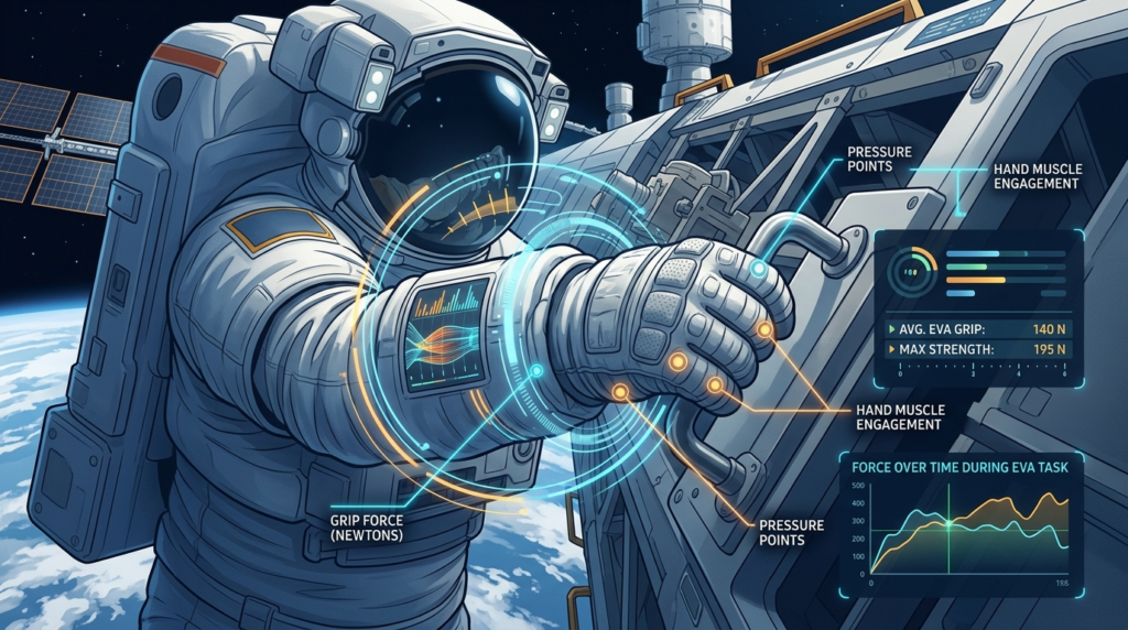 Astronauts grip strength