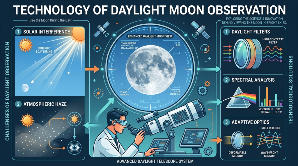 see the moon during the day