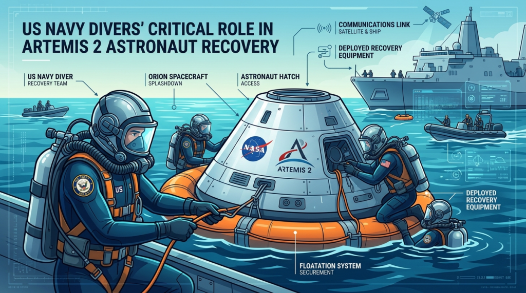 US Navy divers Artemis 2