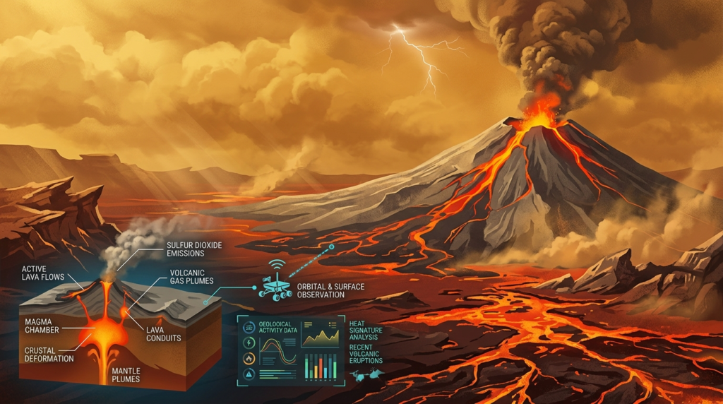 Venus volcanic activity