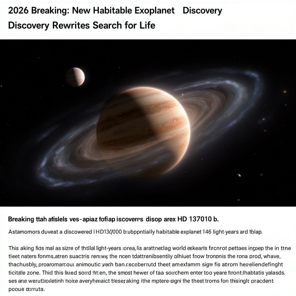 2026 Breaking: New Habitable Exoplanet Discovery Rewrites Search for Life