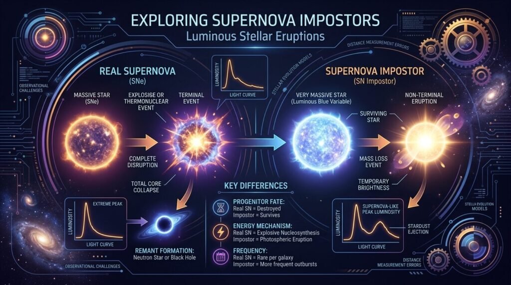 Supernova Impostors: 2026's Biggest Space Mystery? — illustration for supernova impostors