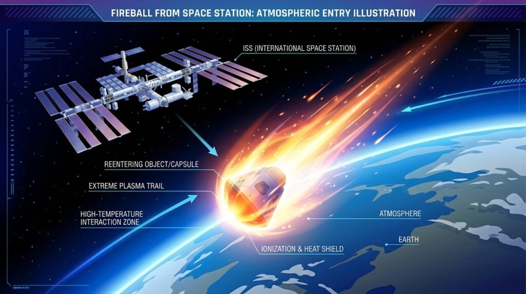Astronaut Spots Dramatic Fireball From Space Station (2026) — illustration for fireball from space station