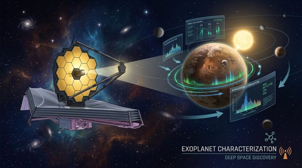 JWST Reveals Exoplanet's Dark Surface: Complete 2026 Analysis — illustration for James Webb Space Telescope exoplanet