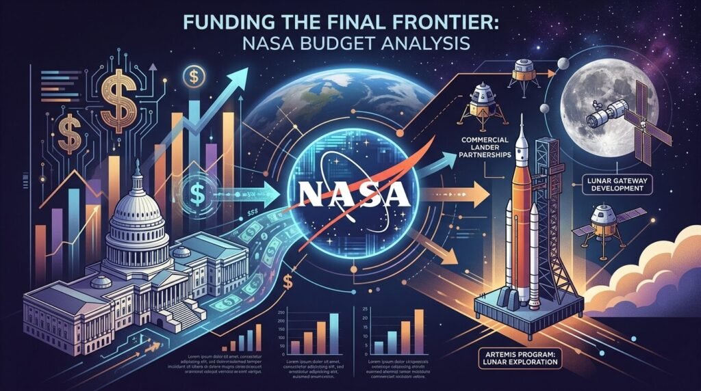 Trump's NASA Budget Cuts: A Space Future in Peril? — illustration for Trump NASA budget