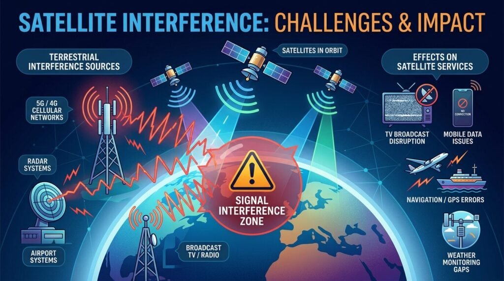 Satellite Interference: Causes, Impacts & 2026 Solutions — illustration for satellite interference