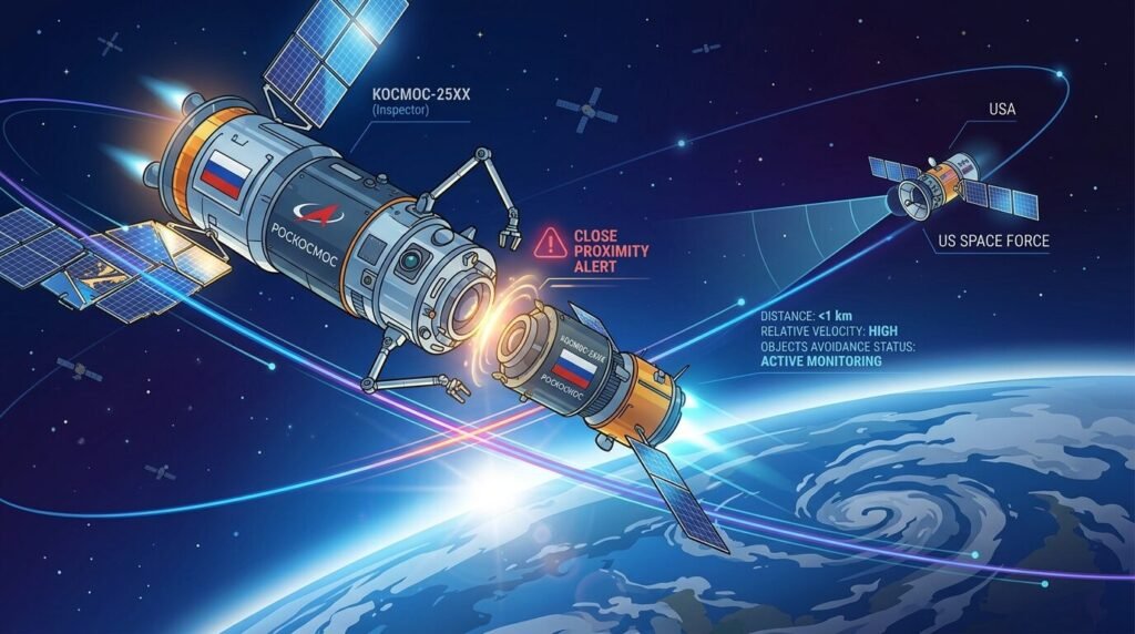 Russia's Risky Game: Satellites Close Encounter in 2026 — illustration for Russian satellites close encounter