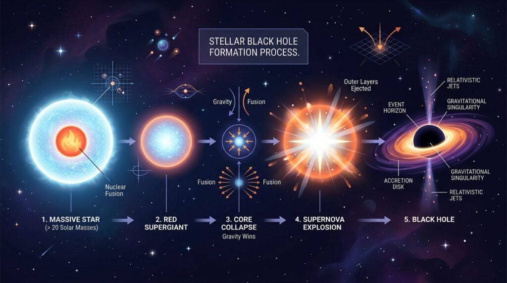Unlocking Black Hole Mysteries: Spacetime Ripples in 2026 — illustration for black hole formation