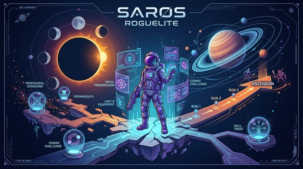 Saros 2026: Cosmic Horror Roguelite - Is it Worth It? — illustration for Saros roguelite