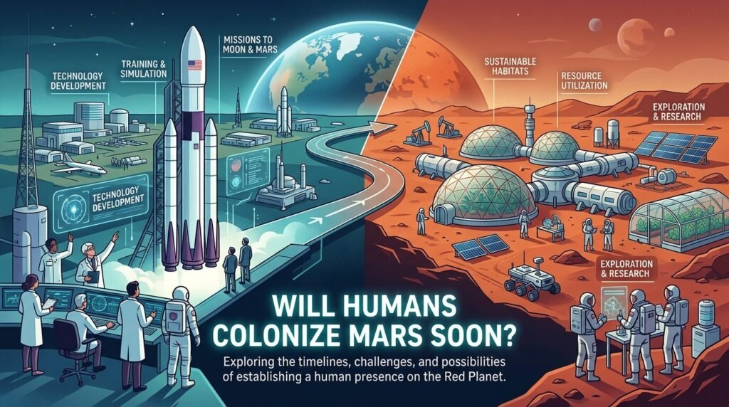 Will Humans Colonize Mars by 2026? The Complete Guide — illustration for Will humans colonize Mars soon