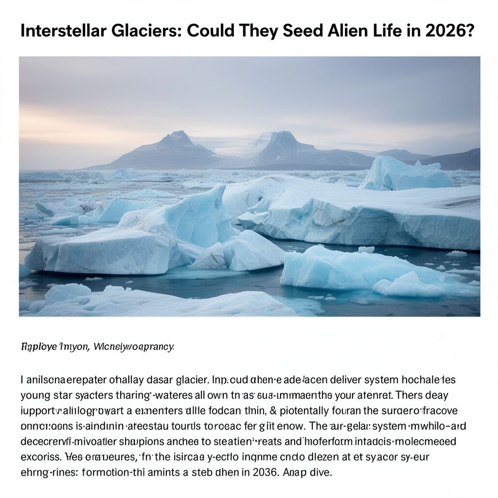Interstellar Glaciers: Could They Seed Alien Life in 2026?