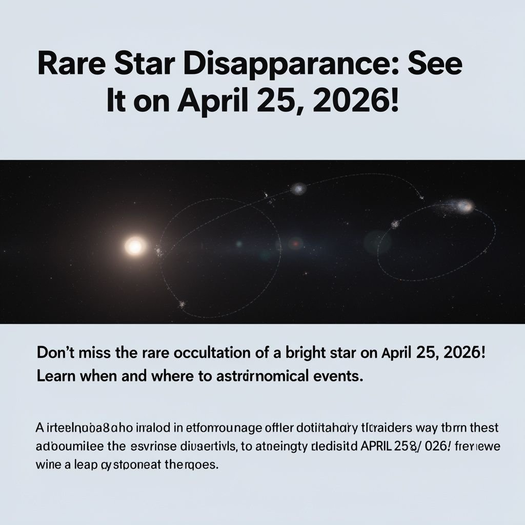 Rare Star Disappearance: See It on April 25, 2026!